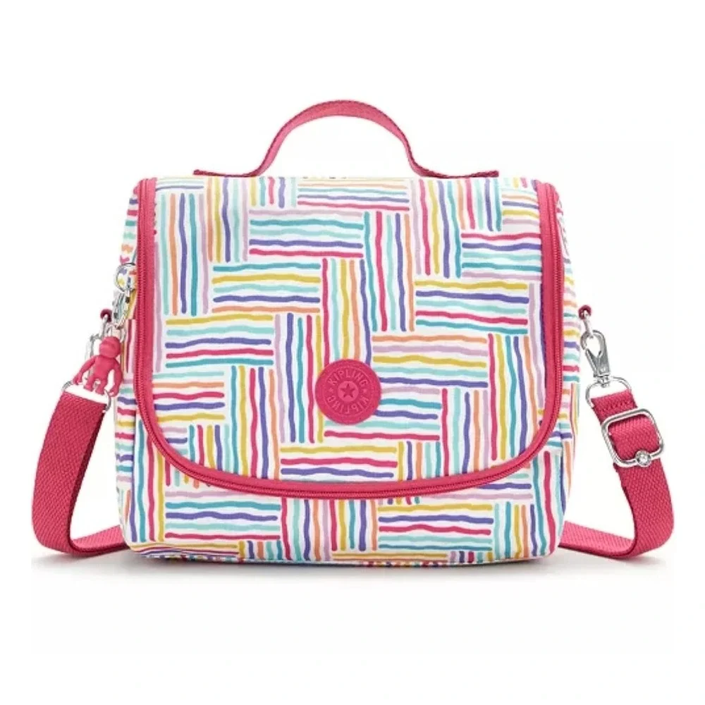 Kipling Kichirou Insulated Crossbody With Handle Lunch Bag Multicolor Stripes‎